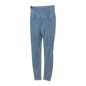 Avacado Full Length Seamless Athletic Leggings Blue High Rise Casual Womens XS